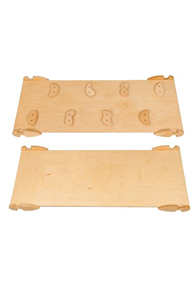 OEM Set de catarare mare 2in1, Triunghi Pikler cu Rampa si Arc Escaladare, pentru copii, 2-7 ani, lemn