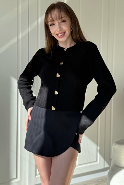 Dilay Gökoğlu Butik Heart Detailed Knitwear Cardigan