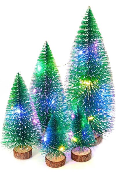 DreamLoom Set de 4 mini brazi decorativi de Crăciun și o instalație Dream Loo...