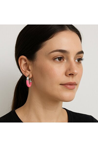 BY YASİN TOPÇU أقراط من الفولاذ على شكل حلقة نصف قمر من قطن السكر