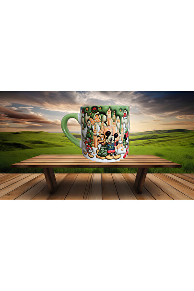 Mugs and love Mickey ve arkadaşları yılbaşı baskı kahve çay fincanı porselen hediyelik