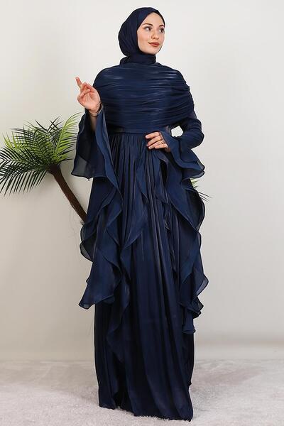 GİYZAMİLA Ebru Yoryo Abiye Lacivert