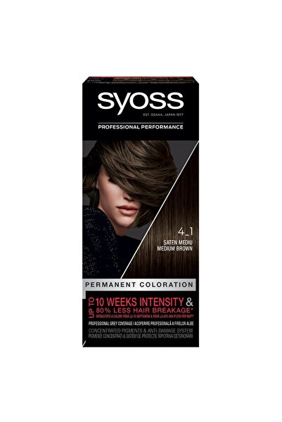 Syoss Color Baseline 4-1 Medium Satin Permanent Hair Dye, 115 ml