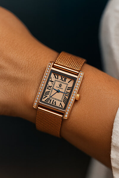 G Sport POLO Rectangular Minimal Straw Cord Vintage Women's Wristwatch (Adjustable to Any Wrist)