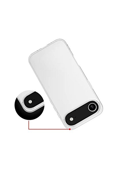 Digimanya Iphone 17 AIR Uyumlu Şeffaf Kılıf Silikon Ve Esnek