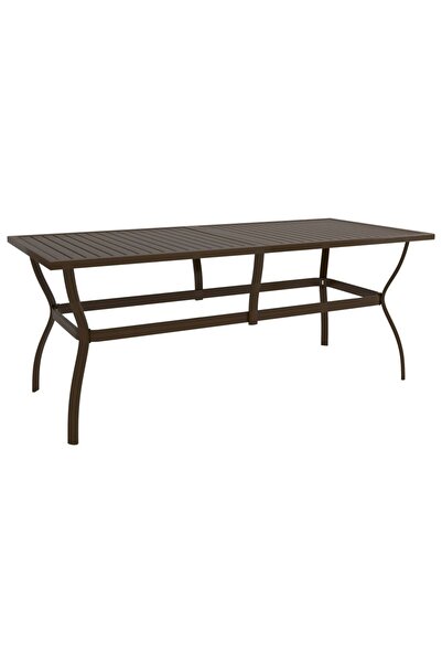 vidaxl Garden Table Brown 190x80x72 cm Steel
