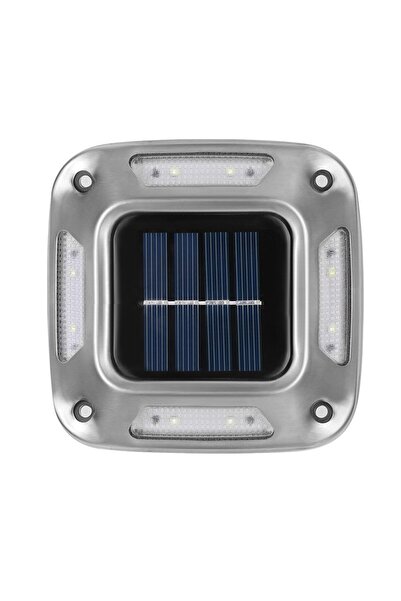 Flippy Set de 4 lămpi solare LED, 8 LED-uri, IP65, alb cald, 9x9x5.5 cm, gri