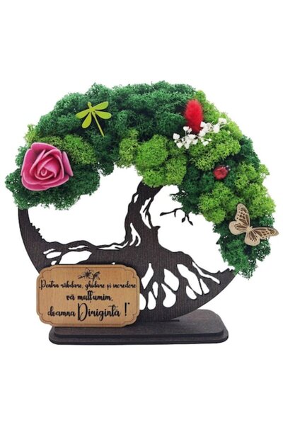 OEM Tablou decorativ - Copacul vieții cu mușchi stabilizat și accente decorat...