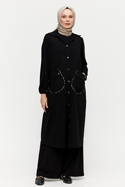 Setrms Leopar Biyeli Uzun Yelek