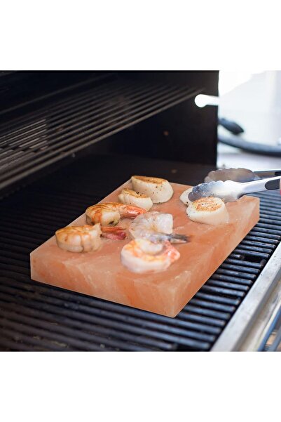 THE PINK EVEREST Onlyfire Himalayan Salt Block with Holder Tray, Pink BBQ Salt Slab for Cooking, Grilling, Chilling,