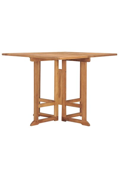vidaxl Folding Garden Dining Table 90x90x75 cm Solid Teak Wood