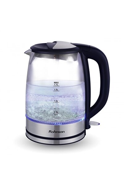 ROHNSON Kettle R7640, 2200 W, 1.7 l, cordless, 360° rotating base, glass body, filter