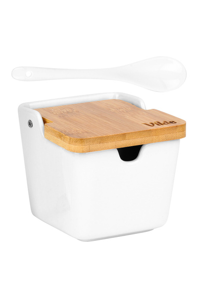 Vilde White Ceramic Sugar Bowl - 250 ml