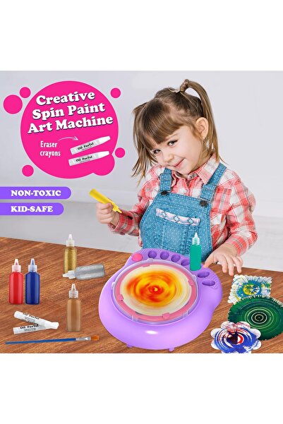 HAIZOL Arts and Crafts for Kids Ages 4-8, Paint Spin Art Machine Kit