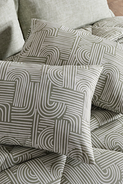 Doqu Home Nola Easy Cotton Comforter Set Tek Kişilik Adaçayı