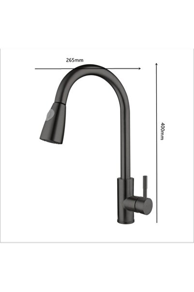 OEM Swivel Kitchen Faucet with Extractable Shower, Matte Black