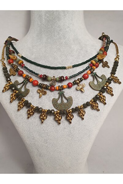 ANKA Accessories Yeşilim Otantik Çoklu Kolye