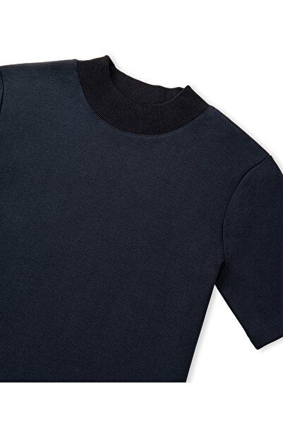 İpekyol Relaxed Fit Stand Collar T-Shirt