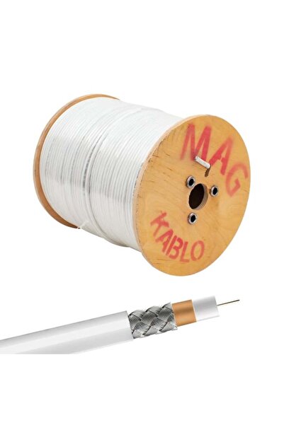 Genel Markalar Mag Rg6/U6 1.00 Mm Ccs Makaralı 64*0.12 Tel 300 Metre Anten Ka...
