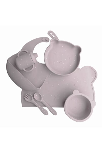 OEM Set de hrănire din silicon pentru bebeluși și copii, 7 piese, violet