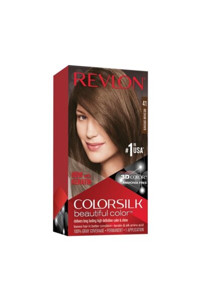 Revlon Colorsilk Permanent Hair Dye 41 Medium Brown 130 ml