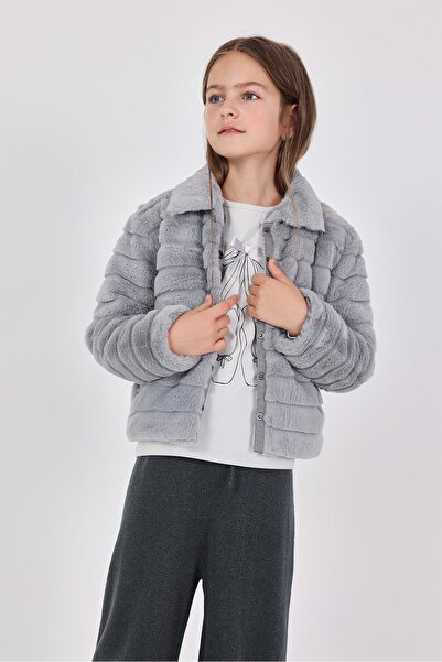 Boboli Girl's Striped Welsoft Jacket