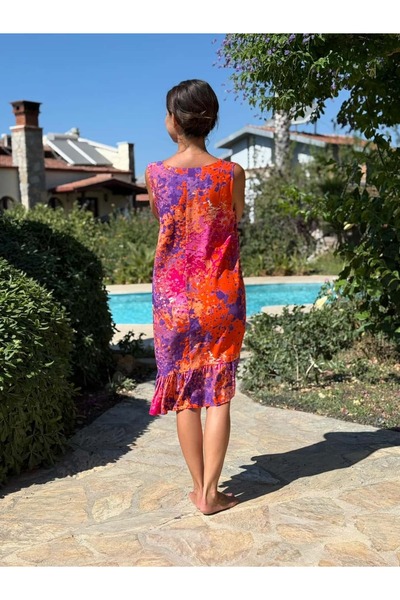 Punta Otantik Mln16163 Viskon Alanya Dress