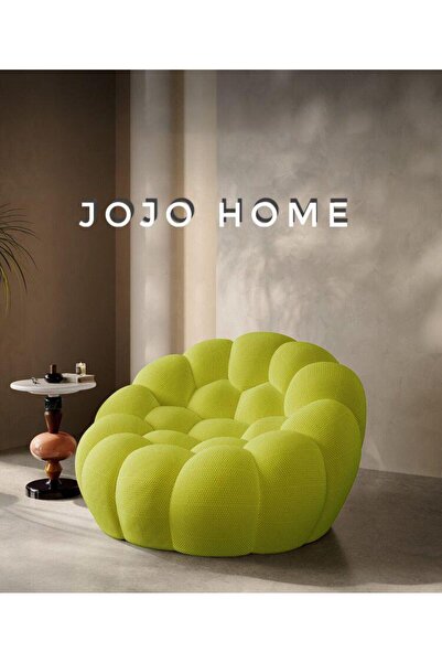 JOJO HOME Fotoliu Premium Bubble, HD Foam, Galben Lamaie