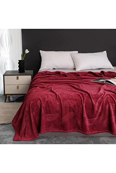 OEM Fluffy cocolino blanket for double bed, embossed leaf pattern, practical,...