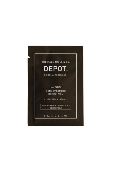 DEPOT 500 Beard & Mustache Specifics No. 505 Beard Oil Leather & Wood Vitamin...