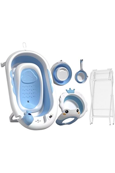 UNIQVIBE Πλήρες σετ μπάνιου 7in1 SplashUP® πτυσσόμενη θερμαινόμενη μπανιέρα - Blue Lagoon