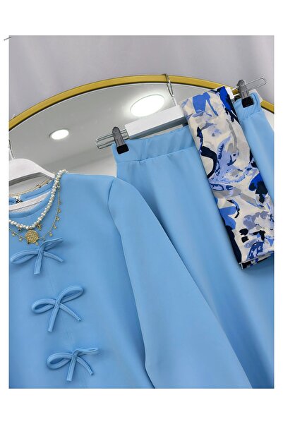 YEDİLALE Bowknot Hijab Skirt Double Set
