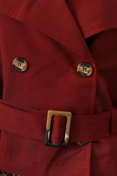 cemo Kemer Detaylı Kısa Trenç