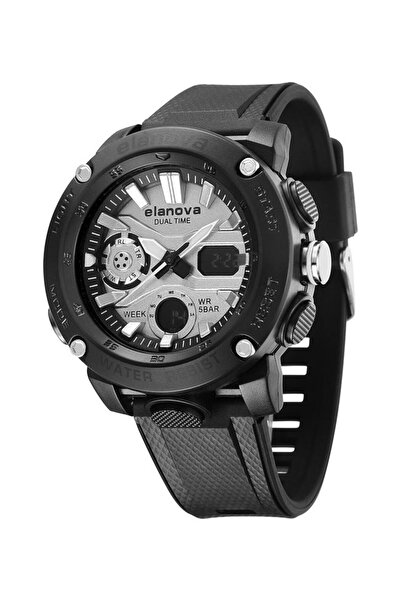 Elanova ساعة يد دائرية تناظرية