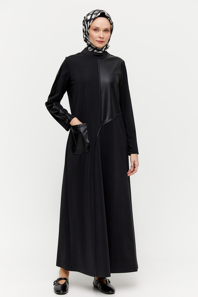 Setrms Deri Detaylı Elbise