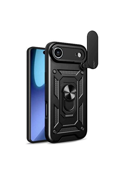 Optim Solution Husa Shutter Spate Armor Ring Lens Cover pentru Apple iPhone 1...