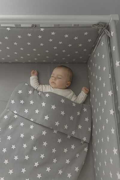 Jaju Baby (4 حواف) 60x120 أرضية رمادية مع حماية حواف النجوم البيضاء مقاس مخصص 60*120