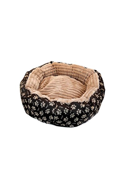 All Culcus moale cu perna, pentru caine/pisica, culoare maro-raiat, impermeabil, baza antiderapanta, 50