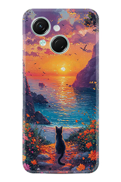 TECNO Spark Go 1 2025 Kılıf Boutique Baskılı Resimli Manzara Kedi Pcode -096