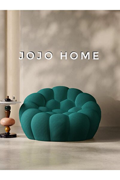 JOJO HOME Premium Bubble Armchair, HD Foam, Emerald Green
