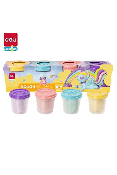 Deli مجموعة عجينة التشكيل جينيوس EY003 - 4 ألوان زاهية (4 أونصة لكل لون)، ناع...