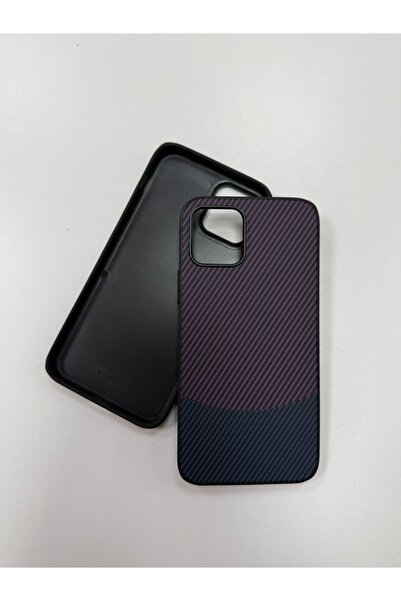 iPhone 12/12 Pro Uyumlu Lavin Karbon desenli Arka Koruma Kilif