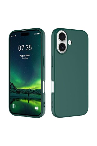 Optim Solution Carcasă mată din silicon, Optim Solution, pentru iPhone 17, verde, SlimFit, protecție cameră