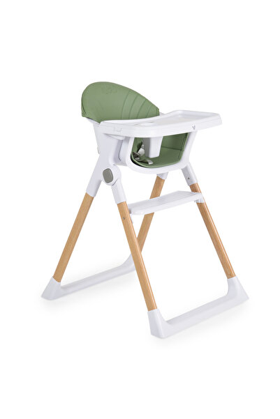 Cangaroo Scaun de masa pentru copii Almond Green,husa din piele ecologica uso...