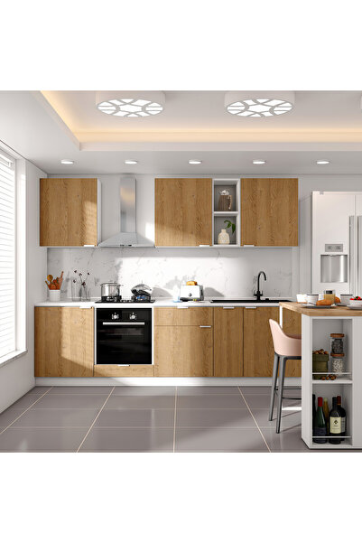 DEKOREX Alba Serisi 270 Cm. Fırın Modüllü Hazır Mutfak Al-270dav