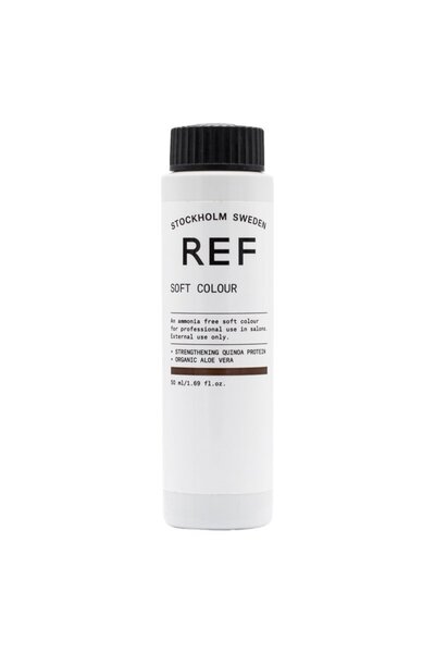 REF STOCKHOLM Vopsea de păr vegană semipermanentă Soft Colour 7.43 Blond auriu-cupru 50 ml