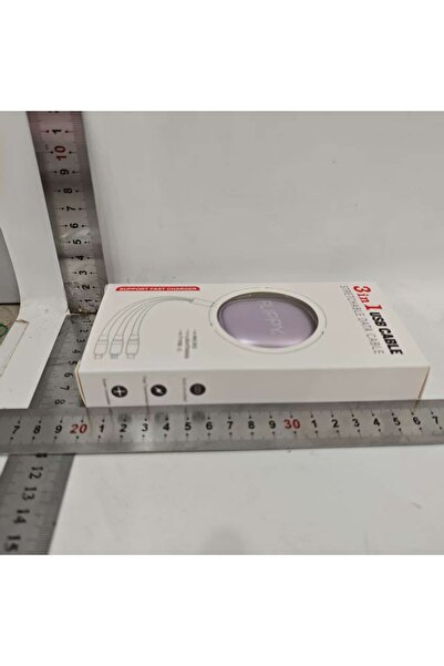 Flippy Universal Retractable 3-in-1 Charging Cable (Micro-USB, Lightning, USB-C) 1.2m Purple