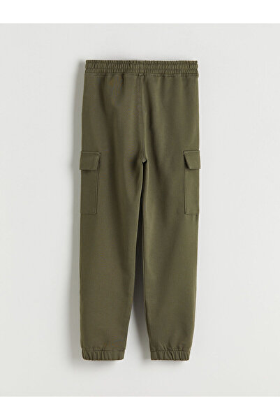 LC Waikiki Khaki Elastic Waist Boys Cargo Jogger Pants