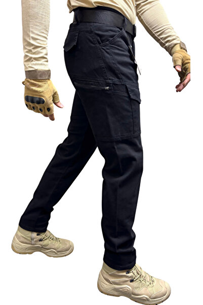 Polviton Men's Cargo Pants Tactical Outdoor Lycra Cotton Gabardine Fabric