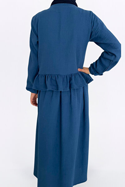 MAKSEN TEKSTİL Muslin Skirt Suit - Comfortable Fit 100% Cotton Muslin Fabric Women's Skirted Kimono Suit